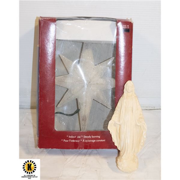 10 LIGHT STAR TREE TOPPER 8 IN+ MARY
