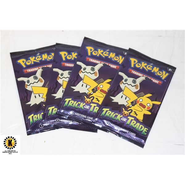 x4 GENUINE POKEMON TRICK OR TRADE CARDS PACKS