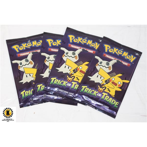 x4 GENUINE POKEMON TRICK OR TRADE CARDS PACKS