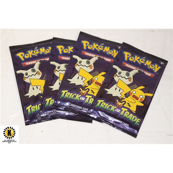 x4 GENUINE POKEMON TRICK OR TRADE CARDS PACKS