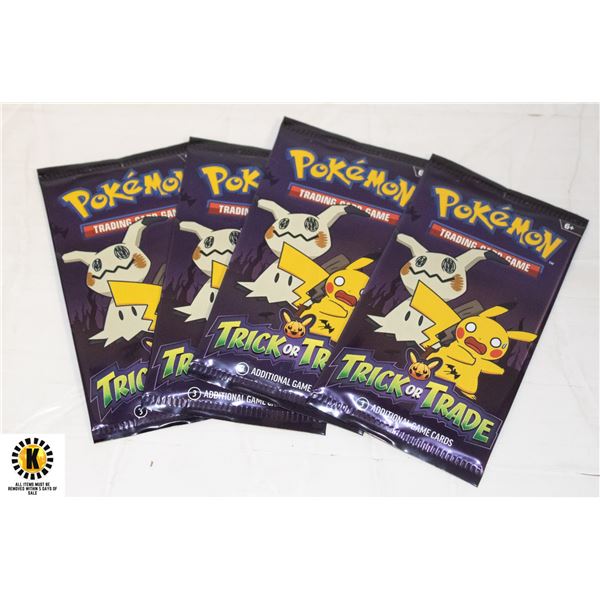 x4 GENUINE POKEMON TRICK OR TRADE CARDS PACKS