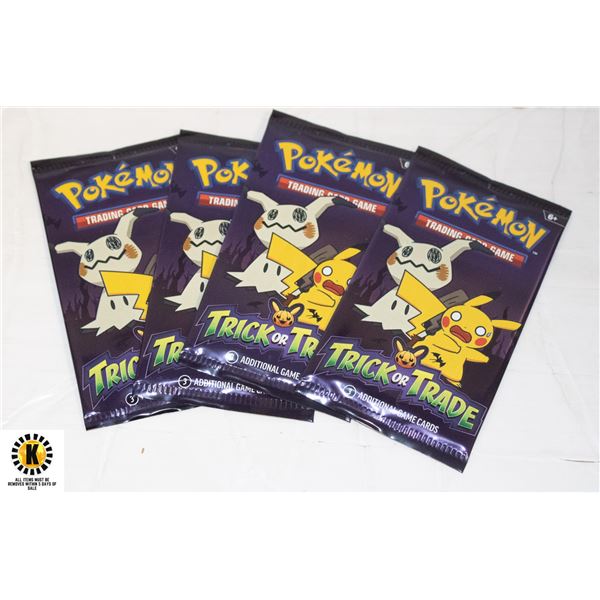 x4 GENUINE POKEMON TRICK OR TRADE CARDS PACKS