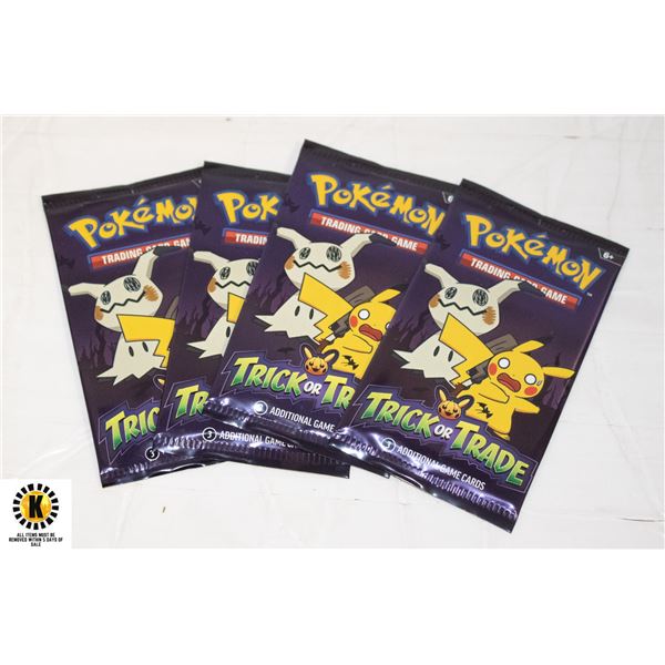 x4 GENUINE POKEMON TRICK OR TRADE CARDS PACKS