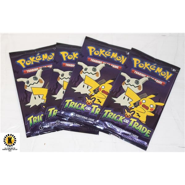 x4 GENUINE POKEMON TRICK OR TRADE CARDS PACKS