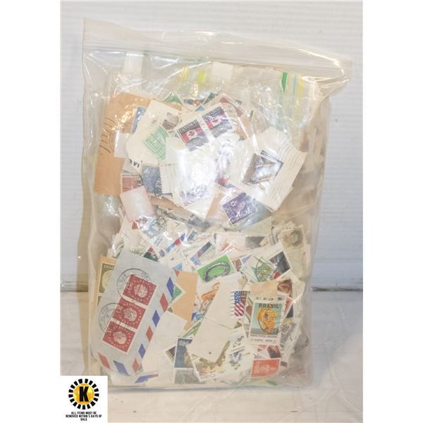 LARGE LOT OF VARIOUS USED WORLD STAMPS ETC.