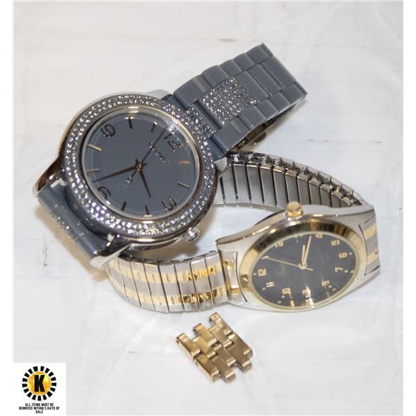 PAIR OF TRADITION & DKNY WATCHES, WORKING ORDER