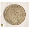 Image 1 : 1917 SILVER NEWFOUNDLAND 50 CENTS COIN