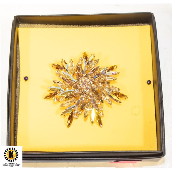 SHERMAN SIGNED BROOCH VTG 1960'S