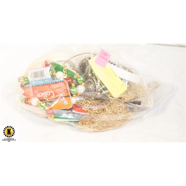 LARGE BAG OF ESTATE JEWELRY-ESTATE