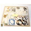 Image 1 : ESTATE TRAY BOX FULL OF STONE JEWELRY & MORE