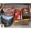 Image 1 : LOT OF 10 VINTAGE TINS INCLUDING SOME CHRISTMAS
