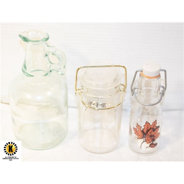 LOT 3 VINTAGE JARS