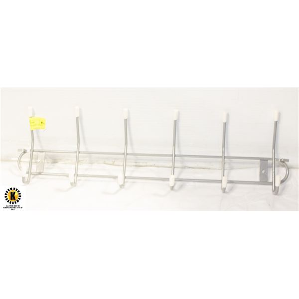 10 HOOK SCREW IN WALL COAT RACK