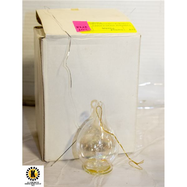 4 VINTAGE ANGEL/CANDLE TEARDROP CHRISTMAS ORNAMENT