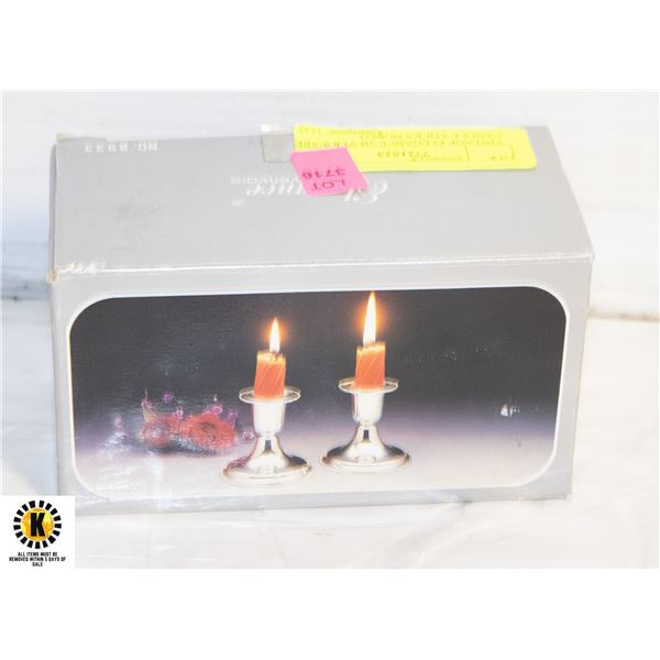 VINTAGE ELEGANCE SILVERWARE CANDLE STICKS NO8933