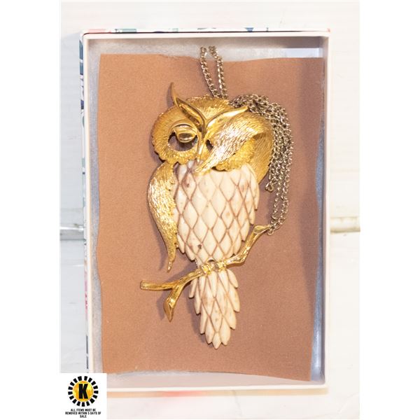 VTG LUCA RAZZA OWL PENDANT/NECKLACE