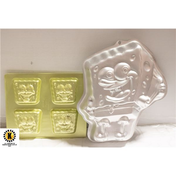2 SPONGEBOB SQUAREPANTS CAKE PANS