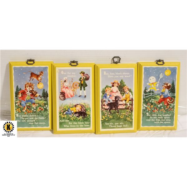 4PC TREASURE MASTERS VINTAGE PLAQUES