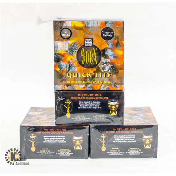 4 CASES OF QUICK-LITE SOEX CHARCOAL TABLETS