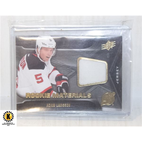 ROOKIE GAME WORN JERSEY PATCH ADAM LARSON