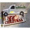 Image 1 : ESTATE 16 INCH METAL TRUCK CHRISTMAS SIGN,