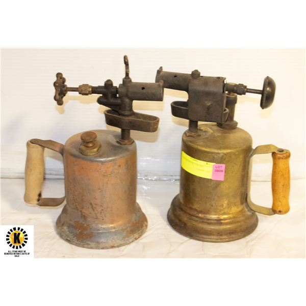 2 ANTIQUE BLOW TORCHES