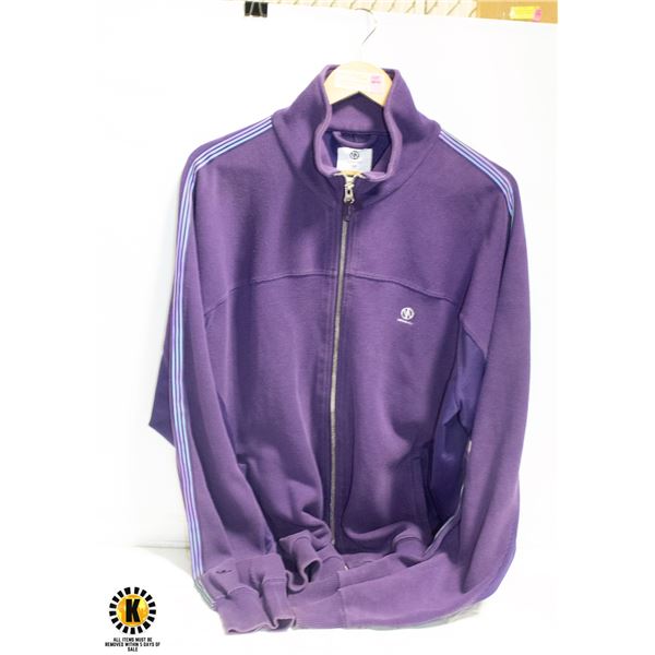ADIDAS PURPLE ZIP-UP JACKET - MEN'S SIZE XL