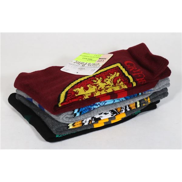 NEW 4PAIR PACK HARRY POTTER THEME SOCKS
