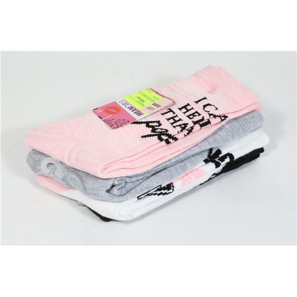 NEW 4PAIR PACK MEAN GIRLS THEME SOCKS