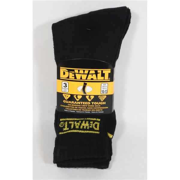 NEW 3PACK DEWALT WORK SOCKS SIZE 10-13