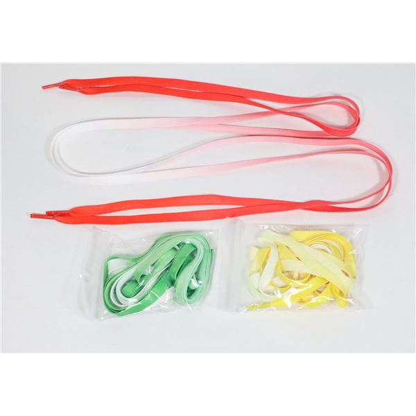 3 NEW PAIRS OF OMBRE SHOELACES