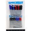 Image 1 : 2 NEW PACKS OF PERMANENT MARKERS. BLACK, BLUE AND