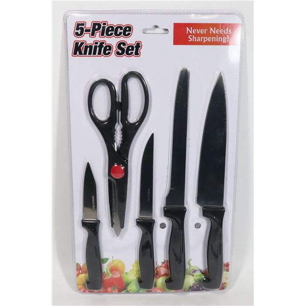 NEW 5PC KITCHEN KNIFE SET