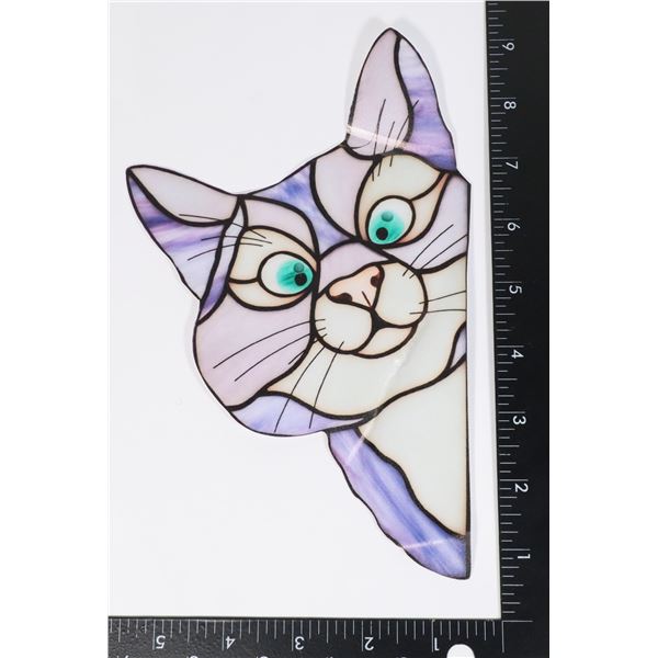 NEW SASSY PURPLE CAT WINDOW DECAL