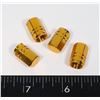 Image 1 : NEW 4PC GOLD TONE TIRE VALVE COVERS