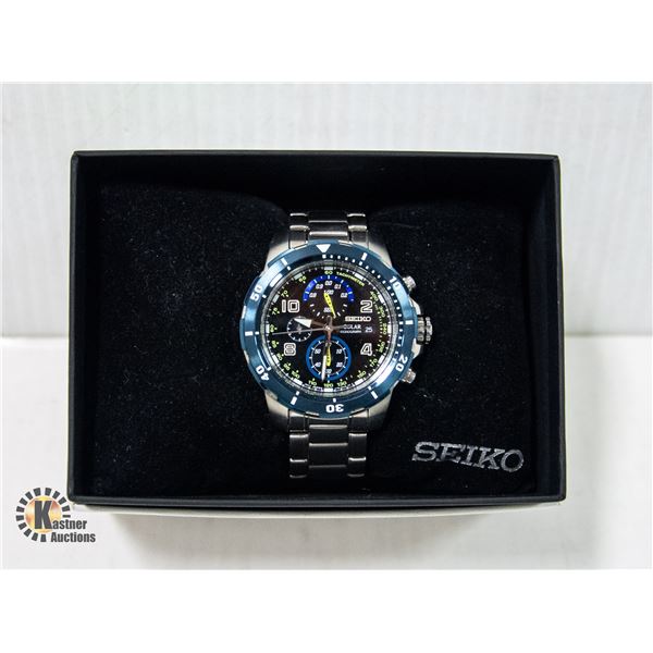 SEIKO SOLAR CHRONOGRAPH MEN'S WATCH, 48 MM CASE