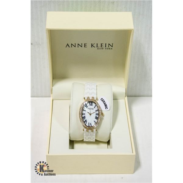 NEW ANNE KLEIN MOTHER OF PEARL LADIES WATCH