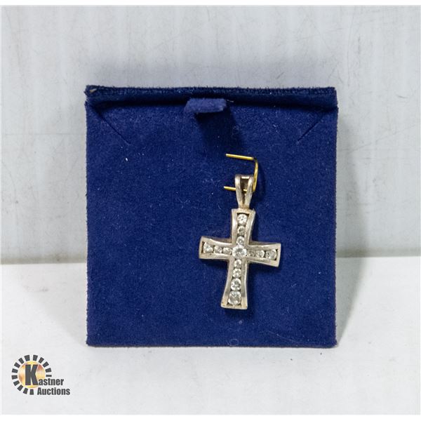 .925 SILVER CROSS WITH CZ STONES