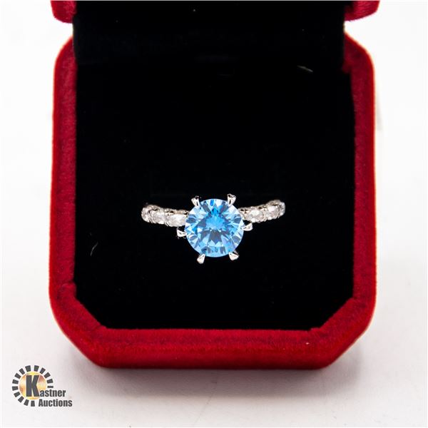 GRA CERTIFIED ROUND BLUE MOISSANITE WEIGHING