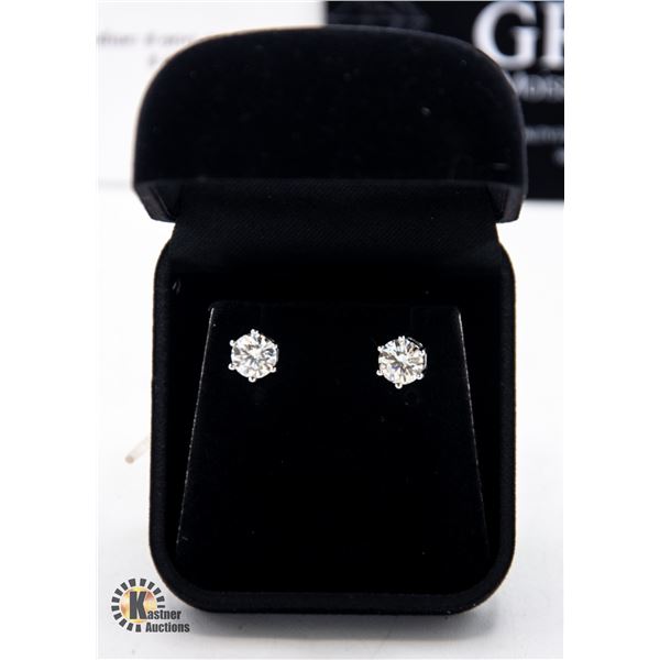 GRA CERTIFIED 2.30 CARAT MOISSANITE EARRINGS