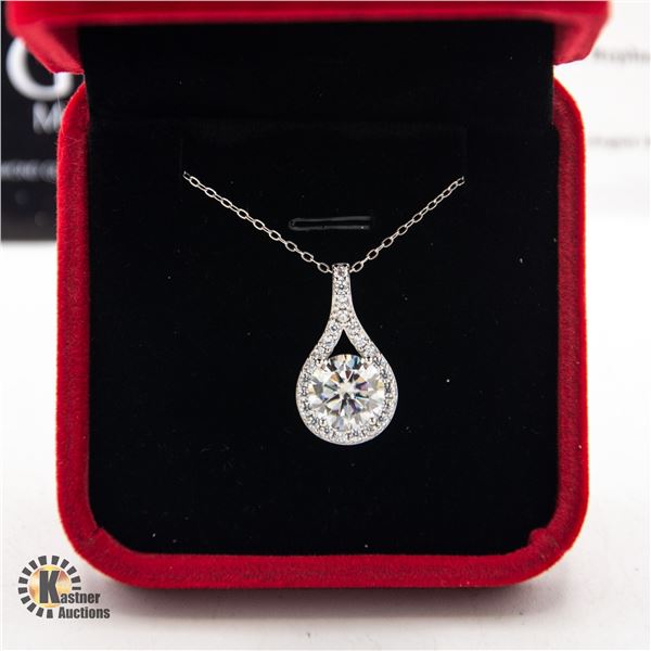 GRA CERTIFIED 4.00 CT CENTER MOISSANITE S925 SET