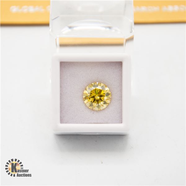 GRA CERTIFIED LEMON LOOSE YELLOW MOISSANITE 10 MM