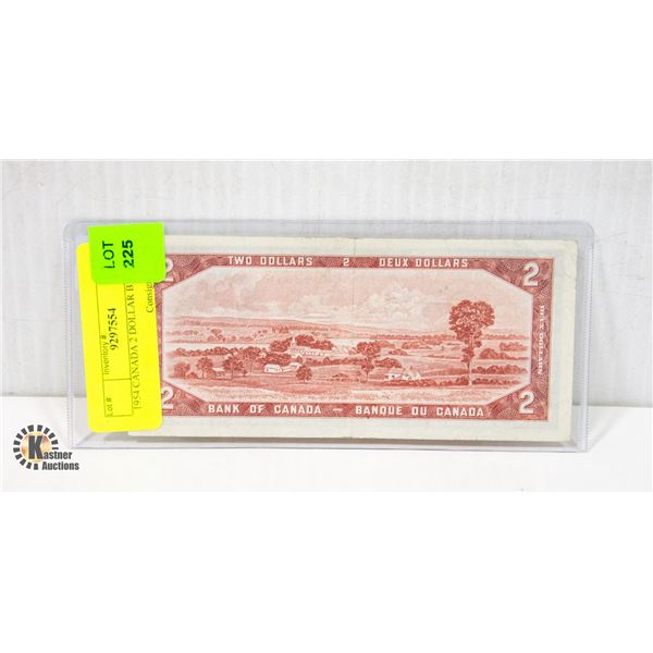 1954 CANADA 2 DOLLAR BILL