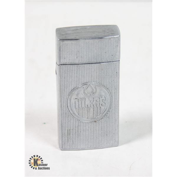 SOLID METAL OILERS LIGHTER CASE NHL