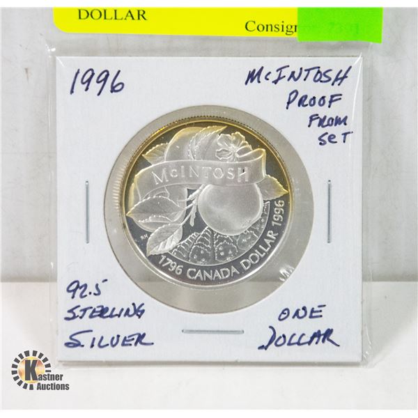 1996 .925 STERLING MCINTOSH DOLLAR