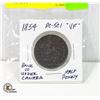 Image 1 : 1854 BANK OF UPPER CANADA 1/2 PENNY