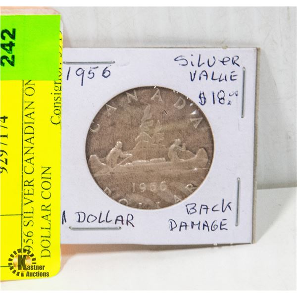 1956 SILVER CANADIAN ONE DOLLAR COIN