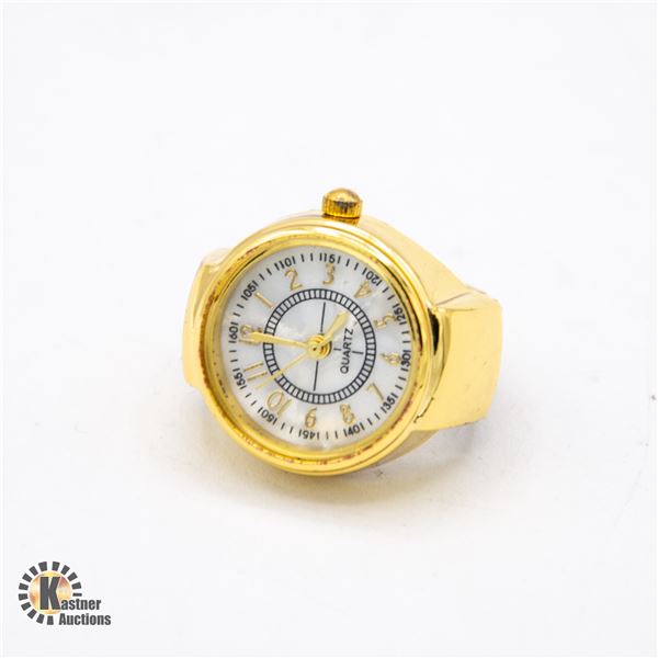 BRAND NEW GOLD TONE FINGER WATCH WITH