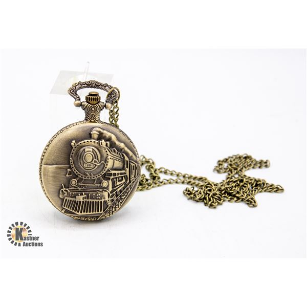 BRAND NEW BRONZE TONE POCKET WATCH WITH