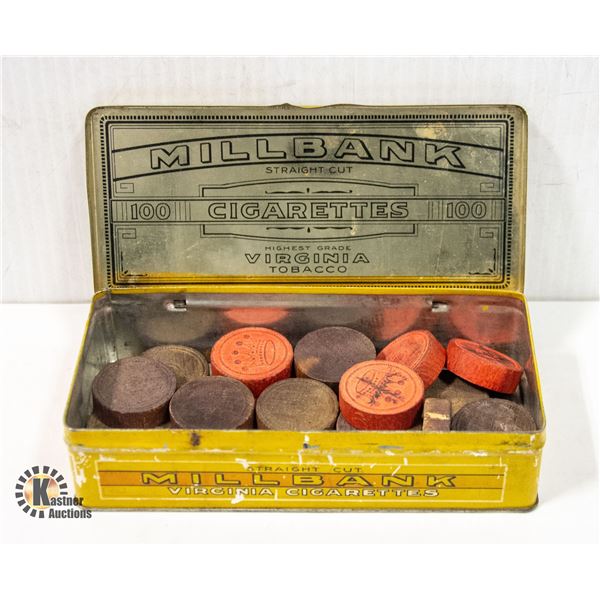 VINTAGE MILLBANK CIG CONTAINER WITH OLD